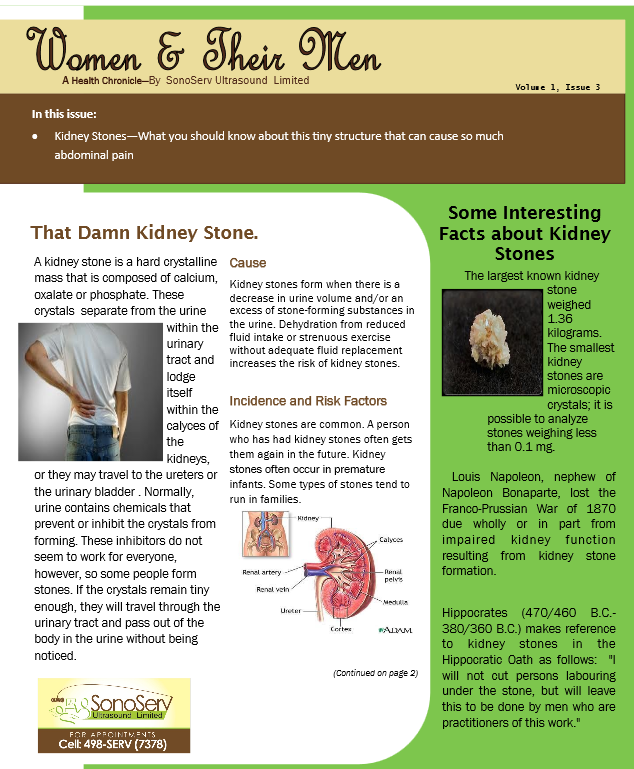 Women & Their Men #3 <br /> Kidney Stones